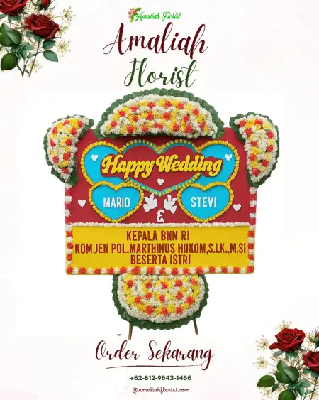 Papan Bunga Pernikahan Laban